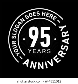 95 years anniversary logo template. Vector and illustration.