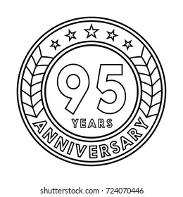 95 years anniversary logo template. 