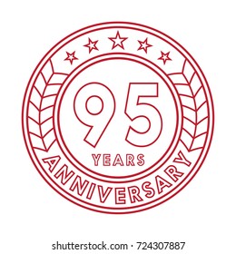 95 years anniversary logo template. 