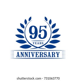 95 years anniversary logo template. 
