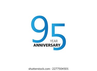 95 years anniversary template logo. svg