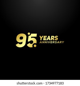 95 Years Anniversary Vector Design