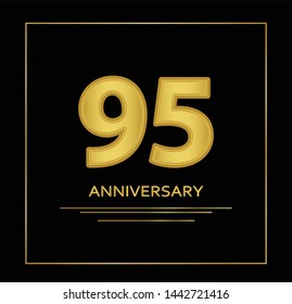 95 years anniversary vector, style  for celebration, logo template