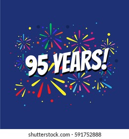 95 years birthday banner