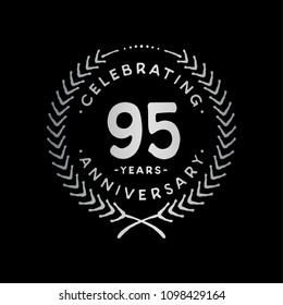 95 years design template. 95th vector and illustration.