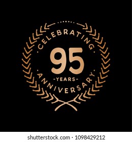 95 years design template. 95th vector and illustration.