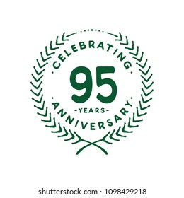 95 years design template. 95th vector and illustration.