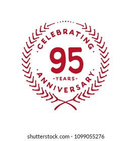 95 years design template. 95th vector and illustration.