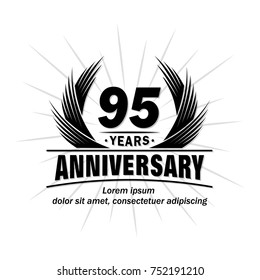 95 years design template. Anniversary vector and illustration template.