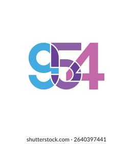 954 abstract logo modern style