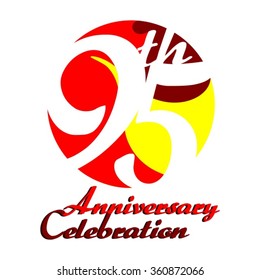 95th Anniversary Celebration - Birthday - Reunion Vector Logo