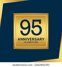 95th anniversary celebration logo design. Vector Eps10