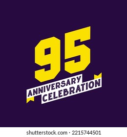 95th Anniversary Celebration vector design,  95 years anniversary