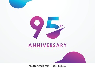 95th Anniversary Gradient Set Number Background For Celebration