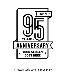 95th anniversary logo. Vector and illustration.