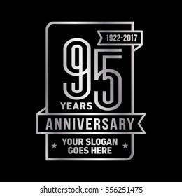 95th anniversary logo. Vector and illustration.