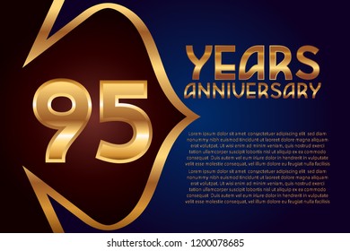 95th Anniversary numbers. background for anniversary
