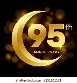 95th Anniversary Template Design Concept forAnniversary Celebration Event. Logo Vector Template Illustration