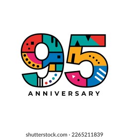 95. Jubiläum des Vektorlogos