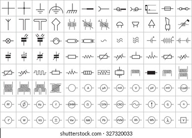96 Electronic and Electric Symbol Vector Vol.1