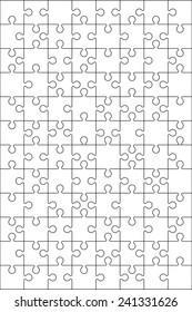 96 Jigsaw puzzle blank template or cutting guidelines : 2:3 ratio