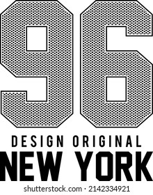 96 new york design typography vector for print t shirt 