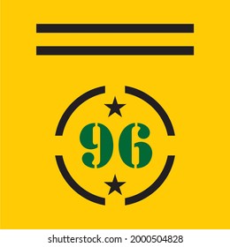 Insignia del ejército con logotipo de número 96