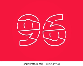 96. Diseño moderno y creativo. Para logotipo, etiqueta de marca, elementos de diseño, identidad corporativa, aplicación, etc. Ilustración vectorial aislada          