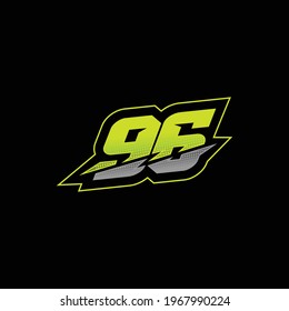 vector de diseño de carreras de números 96