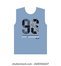 96 SPORT 83 - MODERN AND STYLISH TYPOGRAPHY DESIGN, VECTOR PRINT T-SHIRT, GRAPHIC VECTOR DESIGN, URBAN STYLE, STREET WEAR FASHION ILLUSTRATION, 