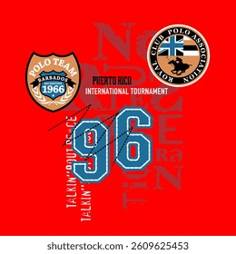 96 typography slogan. Vector illustrations for printed t-shirts, screen printing