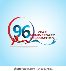 96 Year Anniversary celebration Vector Template Design Illustration