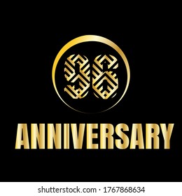 Celebración del 96 aniversario, diseño vectorial para celebraciones, tarjetas de invitación y tarjetas de felicitación