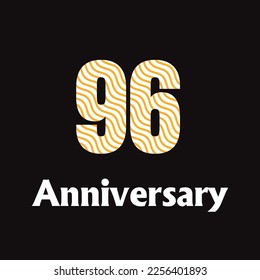 96 year anniversary celebration, vector design for celebrations, invitation cards and greeting cards