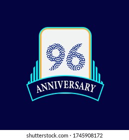 96 Jahre Jubiläumsfeier Vector Template Design Illustration