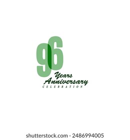 96 años celebración de aniversario Vector Plantilla diseño ilustración