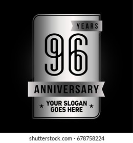 96 years anniversary design template. Vector and illustration.