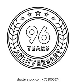 96 years anniversary logo template. 