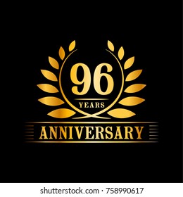 96 years anniversary logo template.