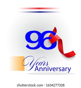  96 Years Anniversary Vector Template Design Illustration