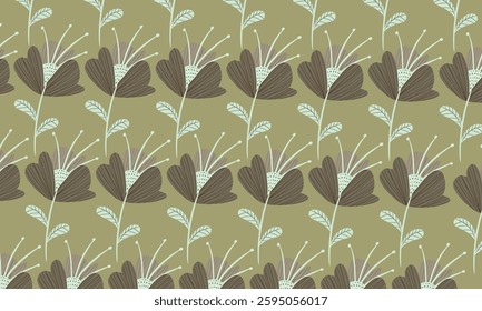 961 Hijab Silk Scarf Pattern Floral Element Stock Vector