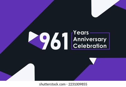 961 years anniversary celebration modern banner template design