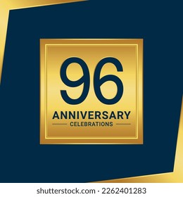 96th anniversary celebration logo design. Vector Eps10