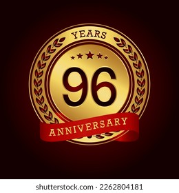 96th anniversary celebration logo design. Vector Eps10