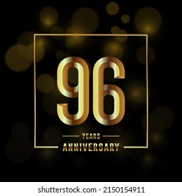 96th Anniversary Logotype Anniversary Celebration Template Stock Vector ...