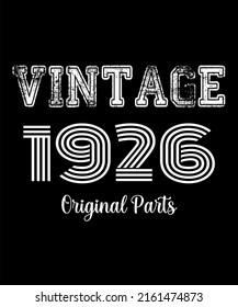 96th Birthday Vintage Legends Born In 1926 96 Years Old