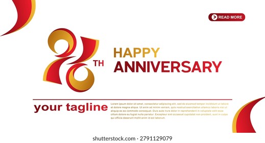 96th Number logo icon design, birthday logo number, anniversary logo design.