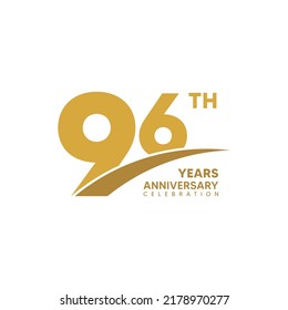 Plantilla de diseño del 96º aniversario. ilustración de plantilla de vector
