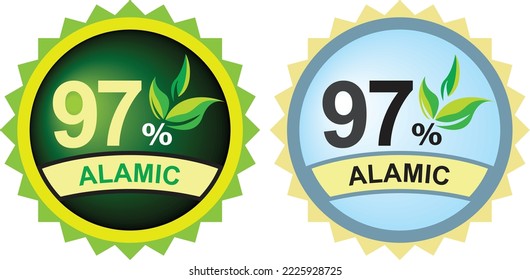 97, alamic , natural leaves logo vector image
