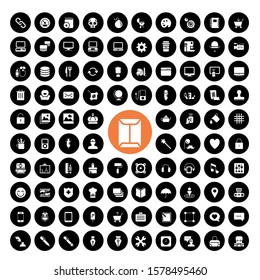 97 art White icon vector icon set 